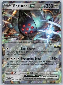 Registeel ex 145/217 Double Rare Ascended Heroes Pokemon Holo Near Mint - Image 1