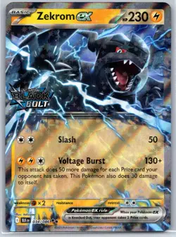 Zekrom ex 034/086 Holo Double Rare Black Bolt Pokemon Near Mint - Image 1