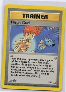 Misty's Duel 123/132 Common Gym Heroes Pokemon 1st Edition Lightly Played - Image 1