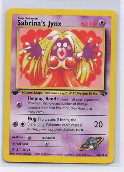 Sabrina's Jynx 57/132 Uncommon Gym Challenge Pokemon 1st Edition Lightly Played - Image 1