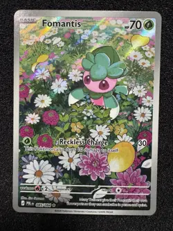 Fomantis 085/084 Illustration Rare Pitch Black Pokemon Holo Near Mint - Image 1