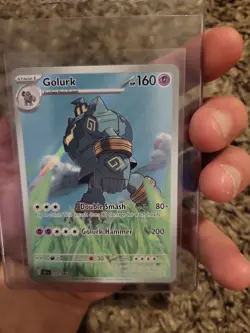 Golurk 123/086 Illustration Rare, Black Bolt, Full Art Holo, Pokemon TCG, NM - Image 1