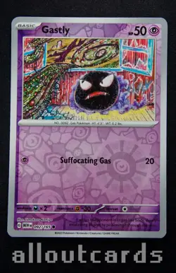 2023 Pokemon 151 Gastly Reverse Holo 092/165 - Image 1