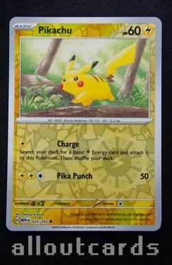 2023 Pokemon 151 Pikachu Reverse Holo 025/165 - Image 1