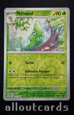 2023 Pokemon 151 Metapod Reverse Holo 011/165 - Image 1