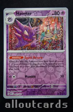 2023 Pokemon 151 Haunter Reverse Holo 093/165 - Image 1