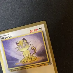 Pokemon TCG Meowth 56/64 Jungle Gold Bordered Promo Card WoTC - Image 3