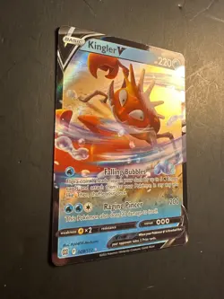 2022 Pokemon SWSH Brilliant Stars Kingler V 28 /172 Full Art Holo Rare Foil - Image 2