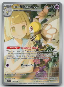 Lillie's Ribombee 164/159 Illustration Rare Journey Together Pokemon Holo NM - Image 1