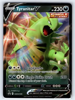 Tyranitar V SWSH109 Sword & Shield Promo Promo Pokemon Holo Near Mint - Image 1