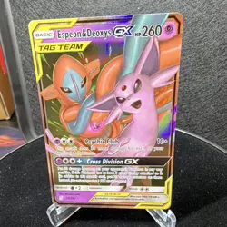 Pokemon TCG Espeon & Deoxys GX Full Art Holo Ultra Rare 72/236 EN 2019 260 HP - Image 2