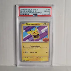 POKEMON PIKACHU BATIK 154/SV-P Berkemeja Indonesia Journey Promo PSA 8 - Image 1