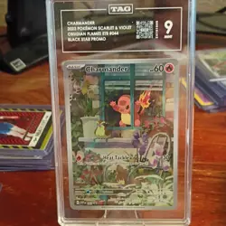 2023 POKEMON SVP EN-SV BLACK STAR PROMO #044 CHARMANDER TAG 9 B - Image 4
