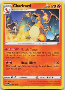 Charizard 001/015 Promo McDonald's Promos 2024 Pokemon NM A - Image 1