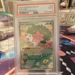 The Pokemon Company Shaymin Illustration Rare Holo Sv10 185/182 PSA 9 EN 2025 - Image 1