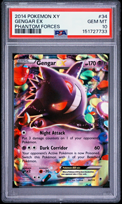 Pokemon Gengar EX 34/119 XY Phantom Forces PSA 10 Full Art Holo New Cert - Image 1