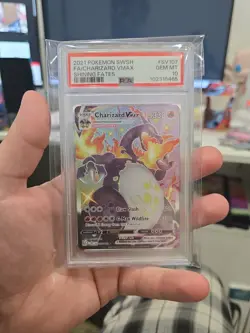 Pokemon TCG Charizard VMAX Shining Fates Sv107 PSA 10 - Image 1