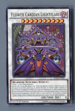 Flower Cardian Lightflare RATE-EN045 Rare Raging Tempest Yu-Gi-Oh Lightly Played - Image 1