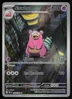 2026 MEGA EVOLUTION: PITCH BLACK POKEMON SLOWBRO ILLUSTRATION RARE #090 - Image 1