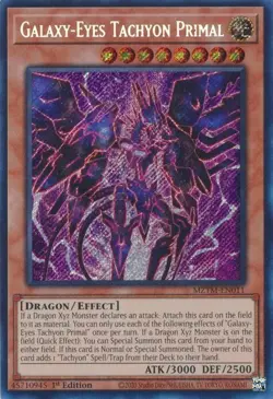 Galaxy-Eyes Tachyon Primal 1st Edition Secret Rare MZTM-EN011 NM - Image 1
