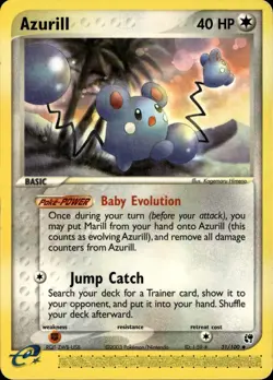 Pokemon Sandstorm #31/100 Azurill Uncommon - Image 1