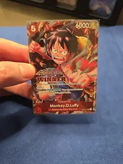 Monkey D. Luffy WINNER Anniversary Promo Alt Art ST01-012 One Piece TCG NM - Image 1