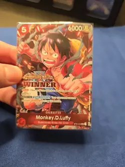 Monkey D. Luffy WINNER Anniversary Promo Alt Art ST01-012 One Piece TCG NM - Image 2