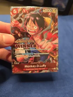 Monkey D. Luffy WINNER Anniversary Promo Alt Art ST01-012 One Piece TCG NM - Image 3