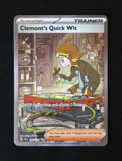 Pokemon Card TCG - Clemont's Quick Wit 243/191 - Surging Sparks - SIR - NM ⭐ - Image 1