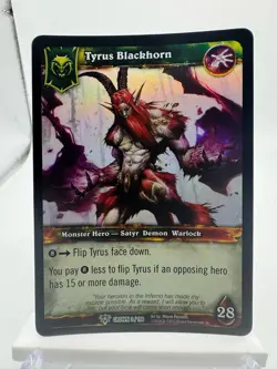World of Warcraft TCG Crown Foil Hero Tyrus Blackhorn - Image 1