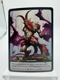 World of Warcraft TCG Crown Foil Hero Tyrus Blackhorn - Image 2