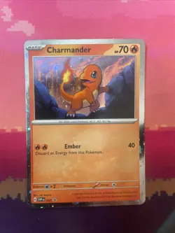 Pokemon Card Charmander 047 Black Star Promo Cosmo Holo Near Mint - Image 1