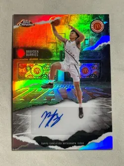 2025 Topps Chrome Mcdonald's All-American Refractor Brayden Burries Auto #WT-BB - Image 1