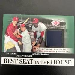 2004 Topps All-Time Fan Favorites Best Seat In The House Seaver Bench Foster BS1 - Image 1