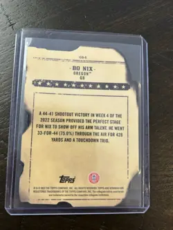 2022 Bowman's Best University Gunslingers Bandits Die Cut Bo Nix #GB-8 Oregon - Image 2