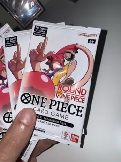 One Piece x Round 1 Promo Pack 1 Card Sealed One Piece TCG. English. In Hand - Image 1