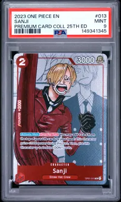 2023 One Piece Premium Card Collection 25th Edition SANJI #013 GEM MT PSA9 - Image 1