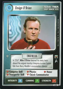 Star Trek The Trouble With Tribbles Ensign Obrien CCG BB Card Never Played - Image 1