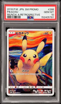PSA 10 PIKACHU SCREAM 288/SM-P | Munch Promo Full Art Japanese Pokemon Card - Image 1