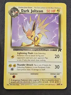 Pokemon Dark Jolteon 38/82 Team Rocket WOTC EN - Image 1