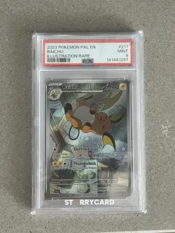 2023 POKEMON PAL EN-PALDEA EVOLVED ILLUSTRATION RARE #211 RAICHU PSA 9 - Image 1