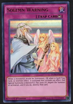 Yugioh Solemn Warning DUSA-EN085 Ultra Rare 1st - LP - Image 1
