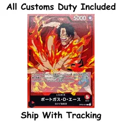 One Piece TCG Portgas D. Ace Leader OP03-001 Japanese CCG Card Game Authentic - Image 1