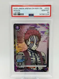 Akaza Action Foil #002 1 Star Union Arena EX/KMY EN English 2025 PSA 10 GEM MT - Image 1