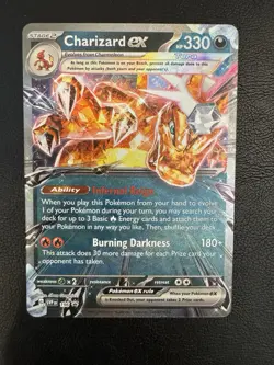 Pokemon Charizard ex HP 330 196 Sv: Scarlet & Violet Promo Card Holo - Image 1