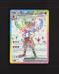 Cinderace ex 157/142 Stellar Crown Full Art Ultra Rare Holo Pokemon Card NM - Image 1