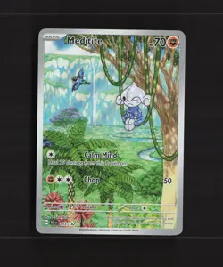 Meditite 153/142 Stellar Crown Full Art Ultra Rare Holo Pokemon Card NM - Image 1