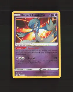 Radiant Gardevoir 069/196 Lost Origin Radiant Rare Holo Pokemon Card NM - Image 1