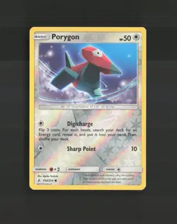 Porygon 154/214 Unbroken Bonds Reverse Holo Pokemon Card LP - Image 1