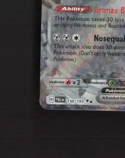Copperajah ex 150/193 Paldea Evolved Ultra Rare Holo OFFCENTER Pokemon Card NM - Image 5